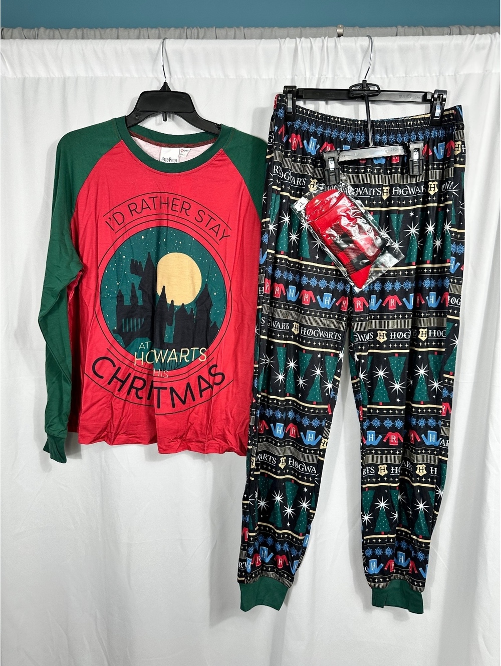 Patpat Harry Potter Women's XL Christmas Pajama Set with Socks [COPY]